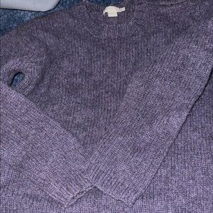 J Crew  Purple  100% Wool Sweater, Medium, GUC